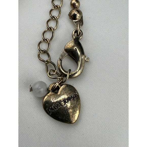 Betsey Johnson Fox Necklace Pendant Gold Tone Rhinestone 32" - Picture 6 of 8